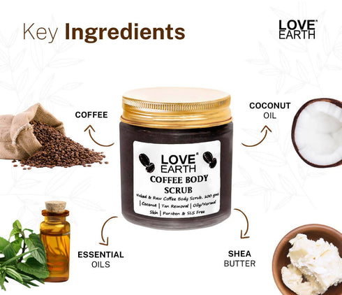 Love Earth Naked and Raw Coffee Body Scrub