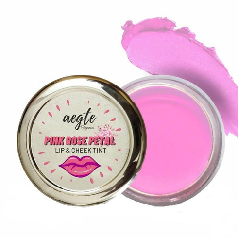 Aegte Organics Pink Rose Petal Lip and Cheek Tint Balm