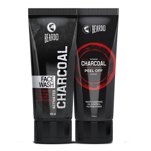 Beardo Activated Charcoal Facewash & Peel Off Mask Combo