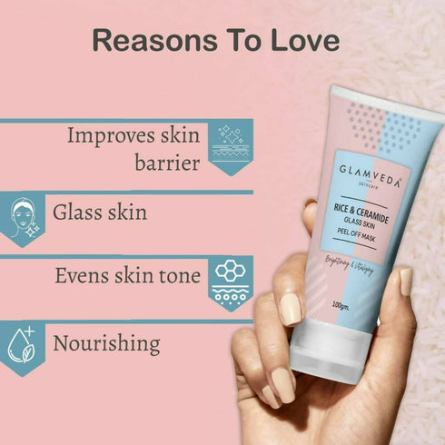 Glamveda Rice & Ceramide Korean Glass Skin Peel Off Mask