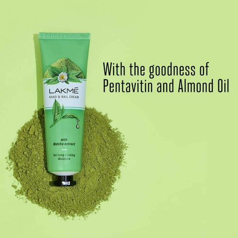 Lakme Hand and Nail Cream With Matcha| Pentavitin And Almond Oil