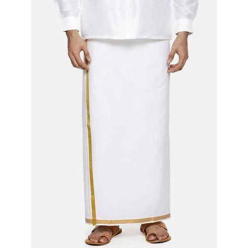 Ramraj Cotton Genxt M144 1|2 Inch Border Dhoti