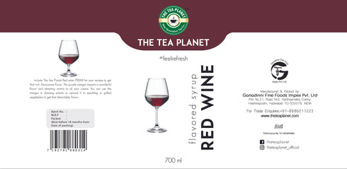 The Tea Planet Red Wine Syrup 700 ml