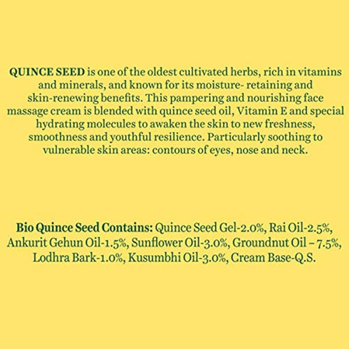 Biotique Advanced Ayurveda Bio Quince Seed Nourishing Face Massage Cream 50g