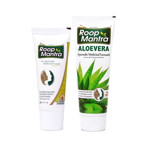 Roop Mantra Combo Pack of Face Cream 15gm & Aloevera Face Wash 115ml