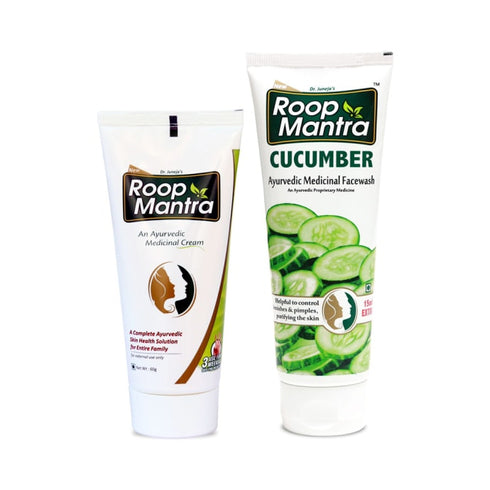 Roop Mantra Combo Pack of Face Cream 60gm & Cucumber Face Wash 115ml