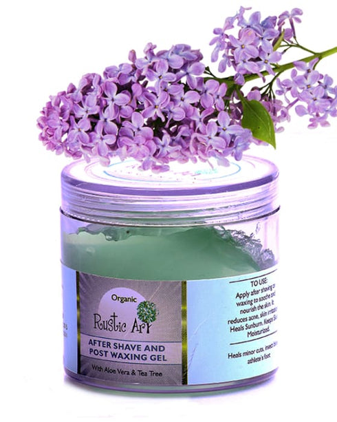 Rustic Art Organic After Shave Gel and Post Waxing Geljar 100g