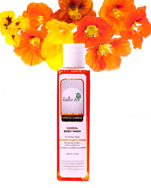 Rustic Art Organic Sandal Body Wash 200 ml Body Wash
