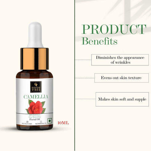 Good Vibes 100% Natural Camellia Deep Moisturizing Facial Oil 10ml