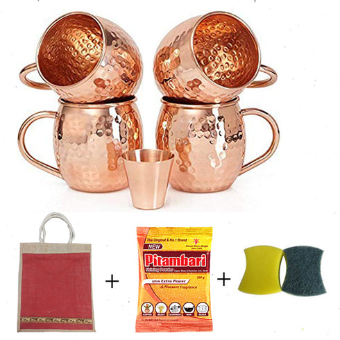 Copper Mule Mug Set Of 4  Shot Glass