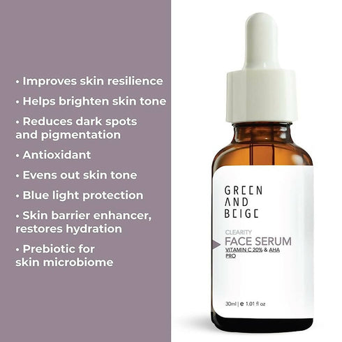 Green And Beige Vitamin C and AHA Pro Face Serum