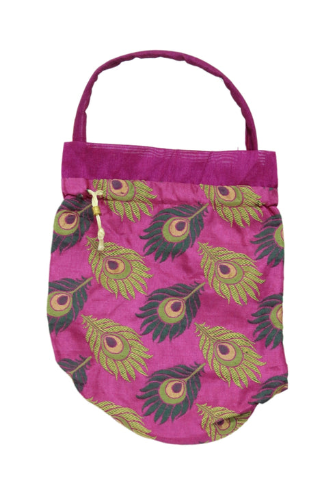 Potli Pouches With Peacock Design - 50gms