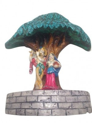 Radha Krishna Under A Tree Made Up Of Poly Stone