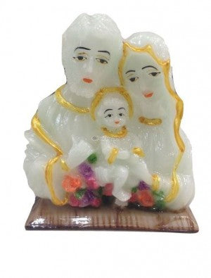 Jesus Family With Radium Made Up Of Polystone And Marble