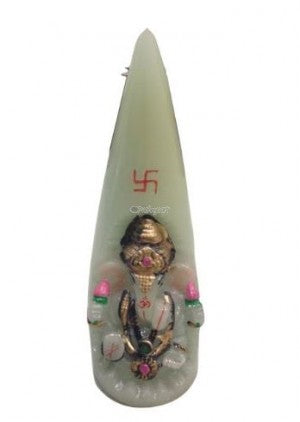 Ganesh Statue Curved On An Elephant's Tusk Made Up Of Marble And Radium