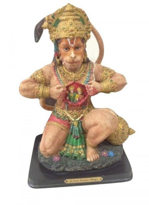 Hanuman Statue In A Sitting Posture Made Up Of Polystone