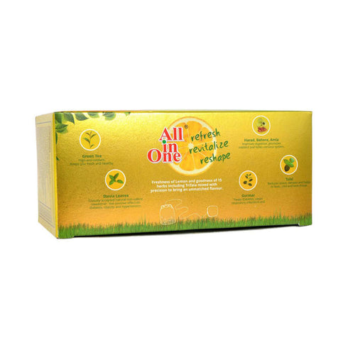 Sneh All in One Herbal Lemon Green Tea Sugar-Less box of 25 tea bags X 2