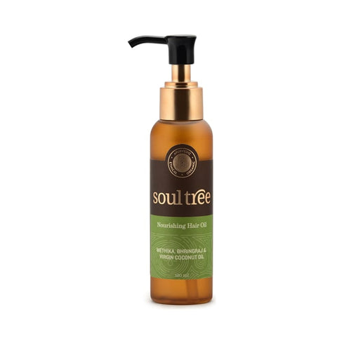 Soul Tree Nourishing Hair Oil with Methika, Bhringraj and Virgin Coconut bottle of 120 ml Oil