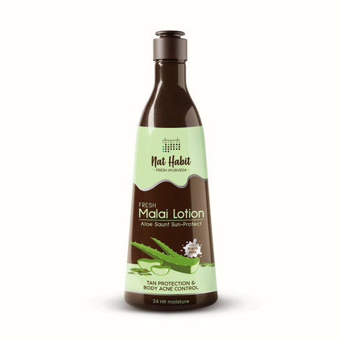 Nat Habit Fresh Aloe Saunf Sun Protect Malai Lotion