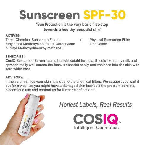 Cosiq SPF 30 Sunscreen Serum 30ml