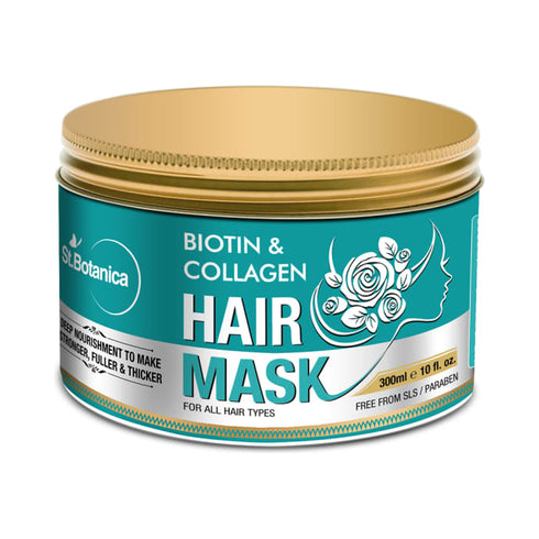 St.Botanica Biotin and Collagen Hair Mask jar of 300 ml Hair Mask