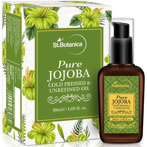 St.Botanica Jojoba Pure Coldpressed Carrier Oil bottle of 50 ml Oil