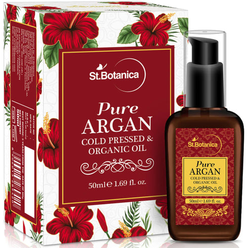St.Botanica Organic Argan Pure Coldpressed Carrier Oil bottle of 50 ml Oil