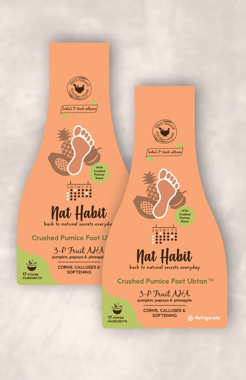 Nat Habit 3P Aha Foot Ubtan (Pack Of 2) 40g Each