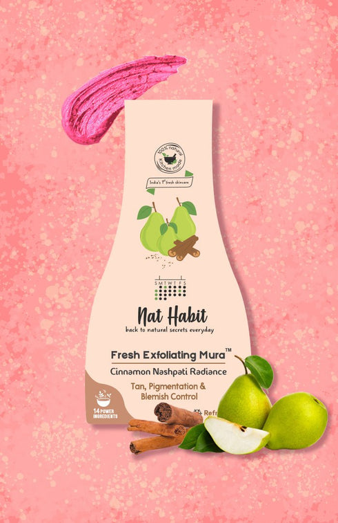 Nat Habit Cinnamon Nashpati Radiance Exfoliating Mura (Pack Of 2) 25g each