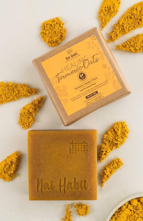 Nat Habit Cold Processed Healing Turmeric Oats Soap 125g
