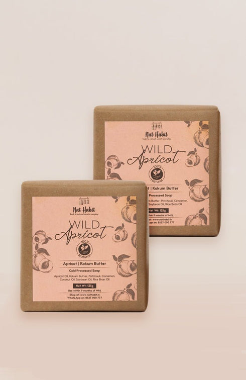 Nat Habit Cold Processed Wild Apricot Soap (Pack Of 2) 125g Each