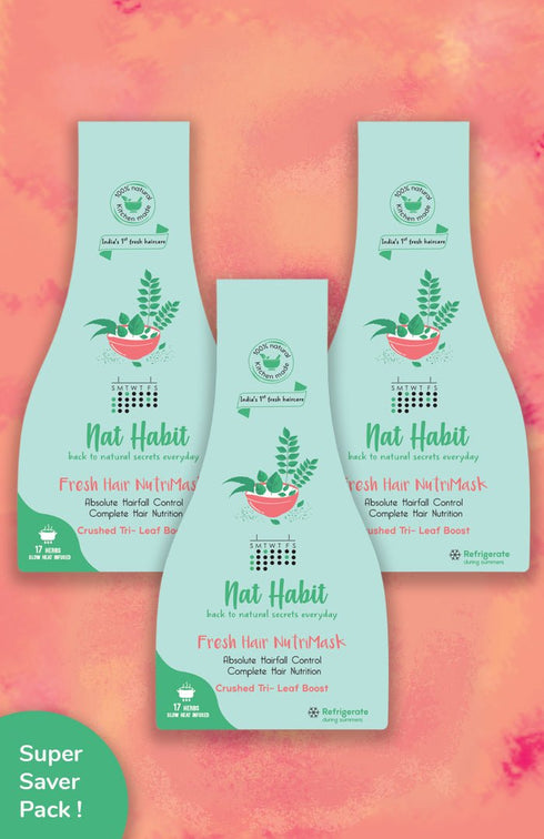 Nat Habit Crushed Tri Leaf Nutrimask (Pack Of 3) 40g Each