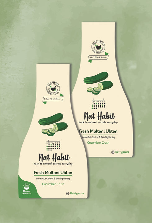 Nat Habit Cucumber Crush Multani Ubtan Twin Pack 40g Each