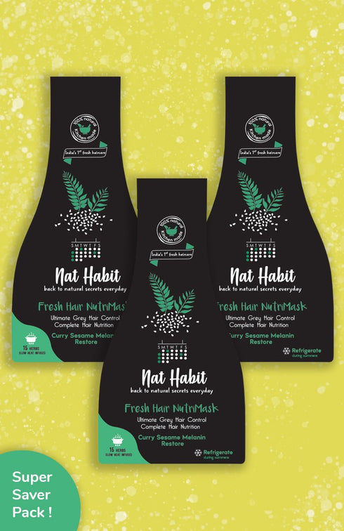 Nat Habit Curry Sesame Nutrimask (Pack Of 3) 40g Each