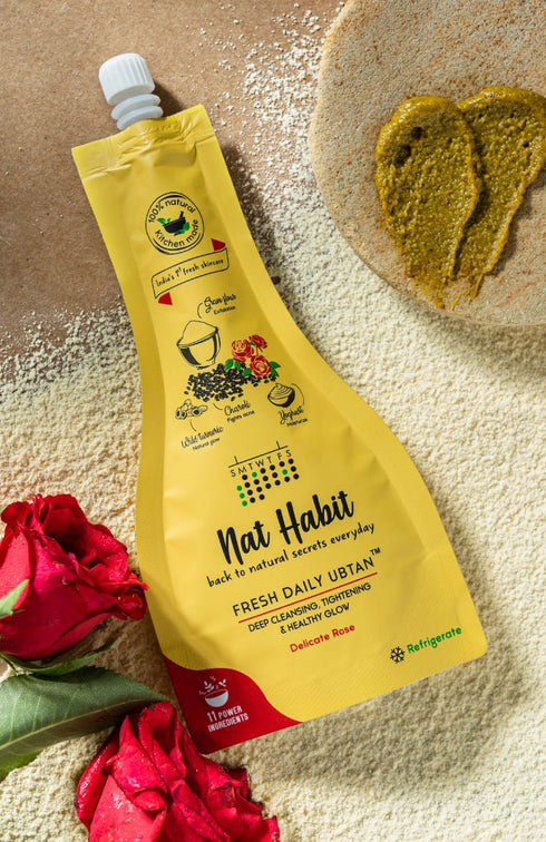 Nat Habit Delicate Rose Ubtan (Pack Of 2) 40g each