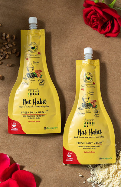 Nat Habit Delicate Rose Ubtan Twin Pack 40g Each