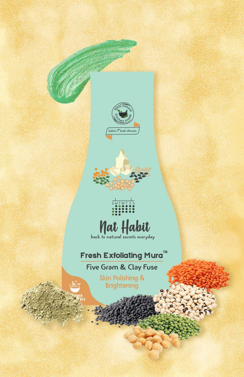 Nat Habit Five gram Clay Fuse Exfoliating Mura (Pack Of 2) 25g each
