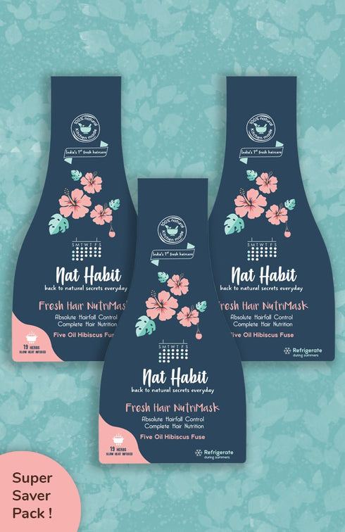 Nat Habit Five Oil Hibiscus Nutrimask (Pack Of 3) 40g Each