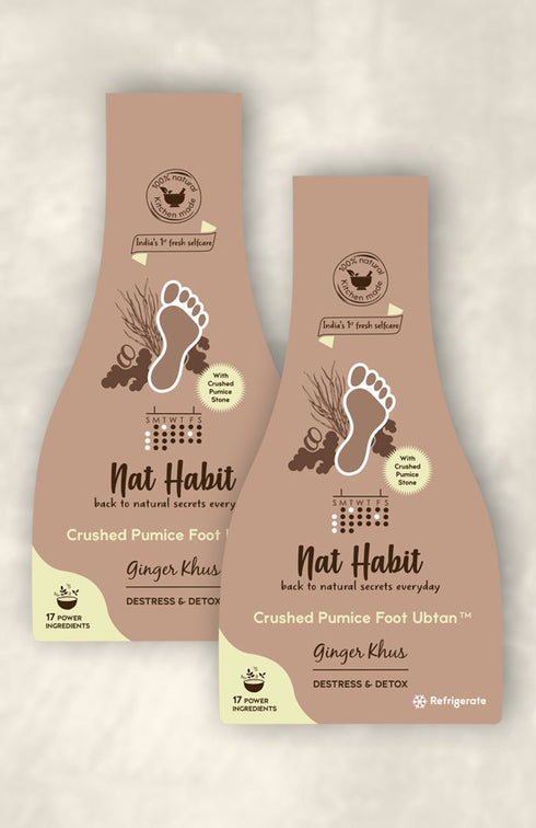 Nat Habit ginger Khus Foot Ubtan (Pack Of 2) 40g Each