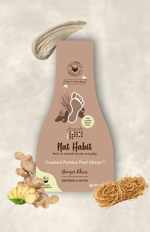 Nat Habit ginger Khus Foot Ubtan (Pack Of 2) 40g each