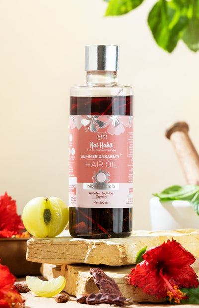 Nat Habit Hibiscus Amla Summer Hair Oil 200ml