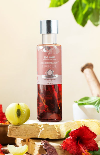 Nat Habit Hibiscus Amla Summer Hair Oil 100ml