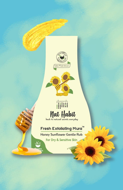 Nat Habit Honey Sunflower Exfoliating Mura (Pack Of 2) 25g each