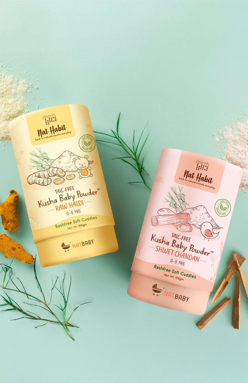 Nat Habit Baby Powder Combo 150g Each