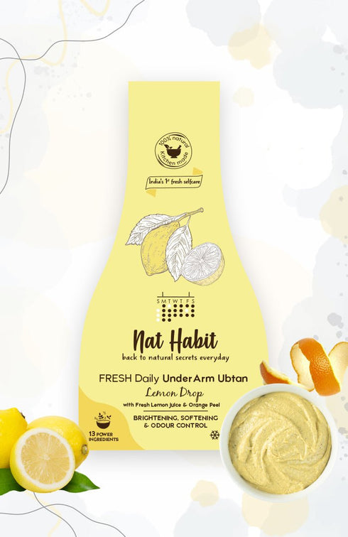 Nat Habit Lemon Drop Underarm Ubtan (Pack Of 2) 40g each