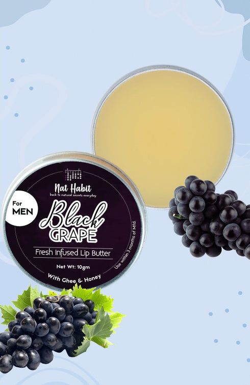 Nat Habit Mens Black grape Lip Butter 10g