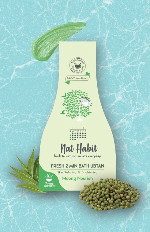 Nat Habit Fresh Moong Nourish Bath Ubtan 80g