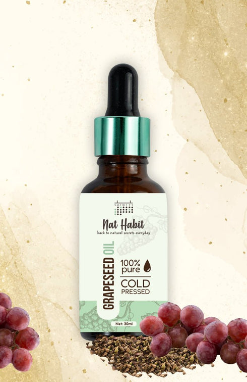 Nat Habit Pure Cold Pressed grapeseed Oil 30ml