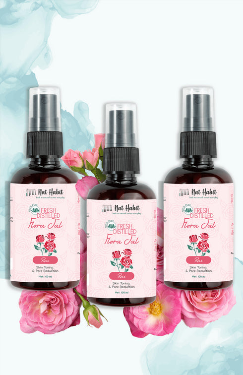 Nat Habit Pure gulab Jal (Pack Of 3) 100ml Each