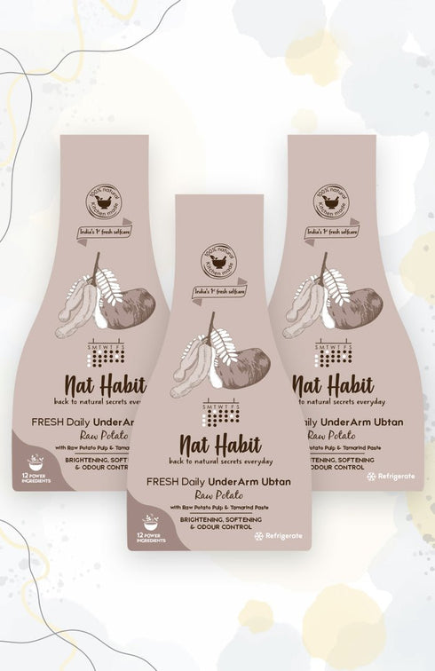Nat Habit Raw Potato Underarm Ubtan (Pack Of 3) 40g Each